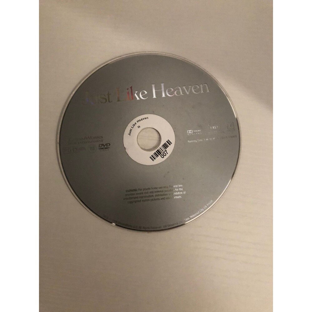 Just Like Heaven - Reese Witherspoon FULL * OR Widescreen Edition DVD Disc Only